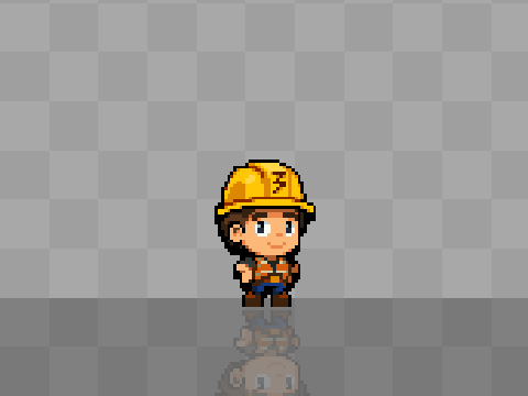 Pixel art character artwork: Beams Character Animation