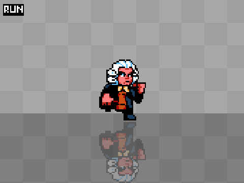 Pixel art character artwork: Judge Character Design